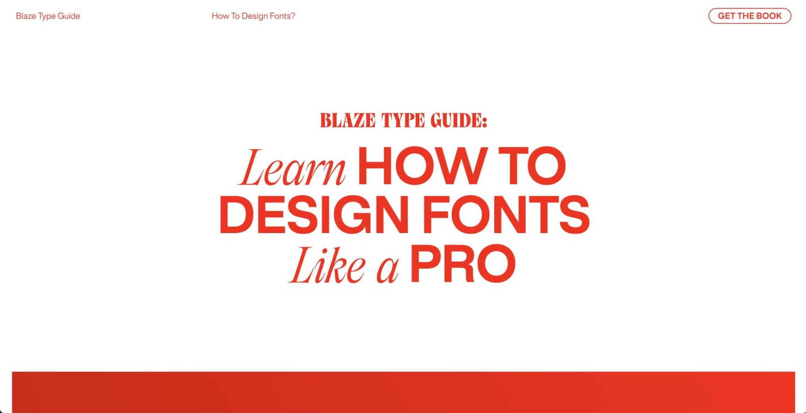 🌐 Blaze Type — How To Design Fonts? — we want webs